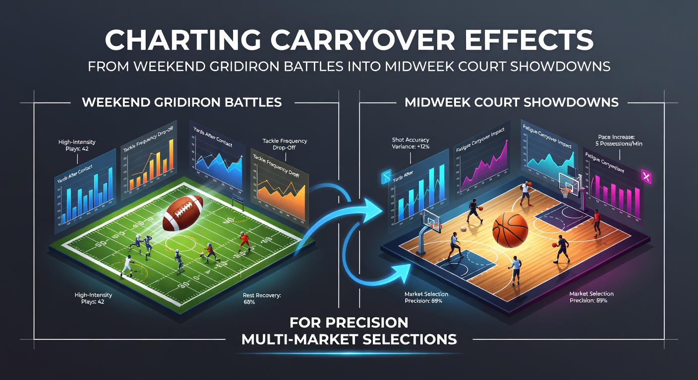 Visual breakdown of weekend NFL performance data flowing into midweek NBA and tennis betting models