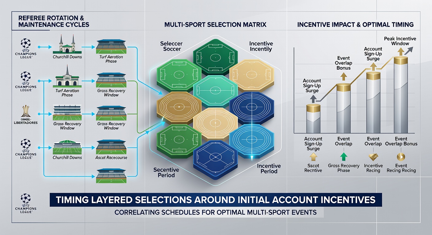 Referee schedules and horse racing track maintenance cycles aligned for multi-sport betting timing
