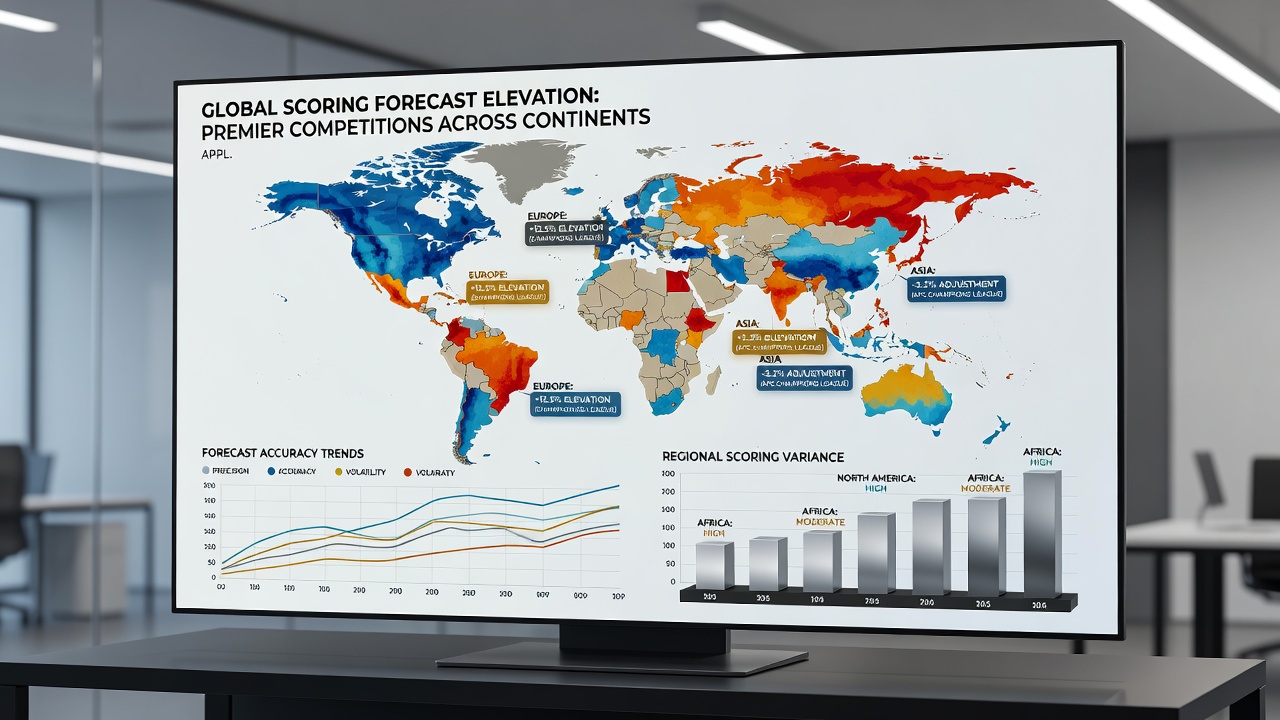 Data visualization of elevation impact on scoring models across global sports venues