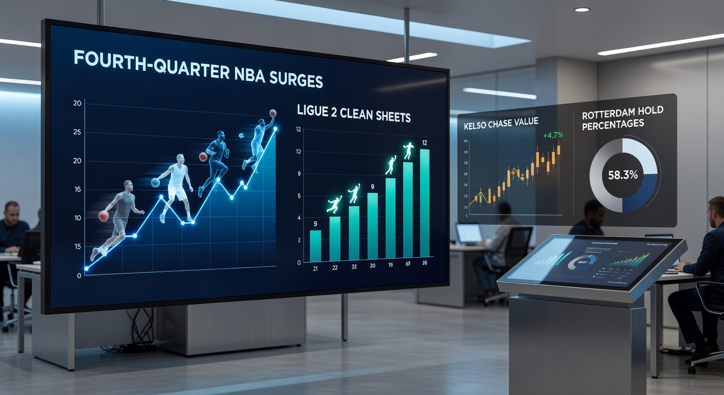 Ligue 2 defender blocking a shot during a match, highlighting clean sheet reliability, alongside NBA Q4 highlights and Kelso racing action