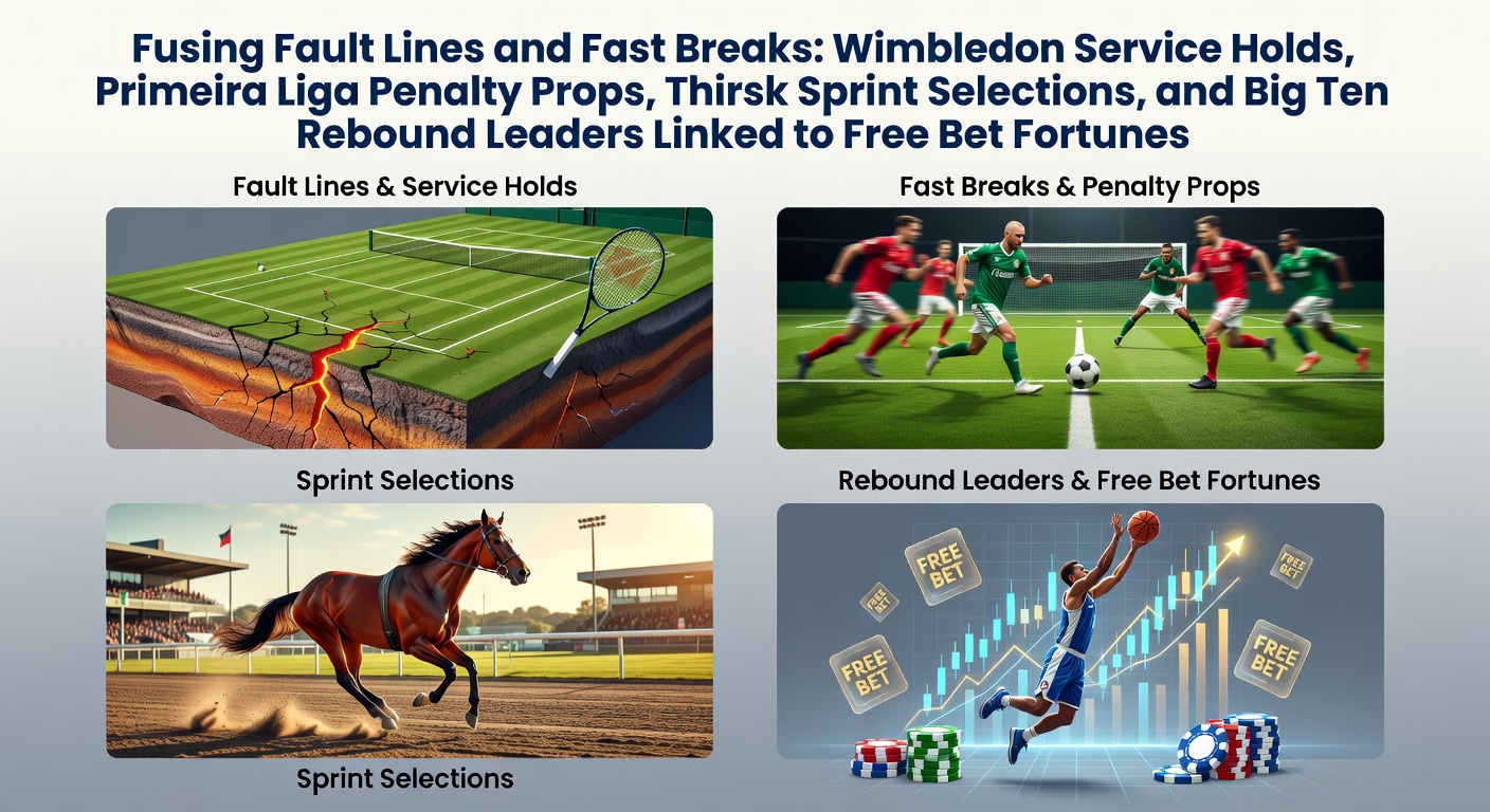 Dynamic action shot of a Wimbledon server blasting an ace on grass, with crowd blurred in the background, capturing the intensity of service holds