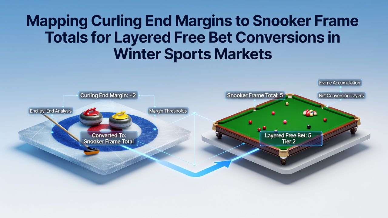 Curling rink layout showing end-by-end scoring margins overlaid with snooker frame progression charts