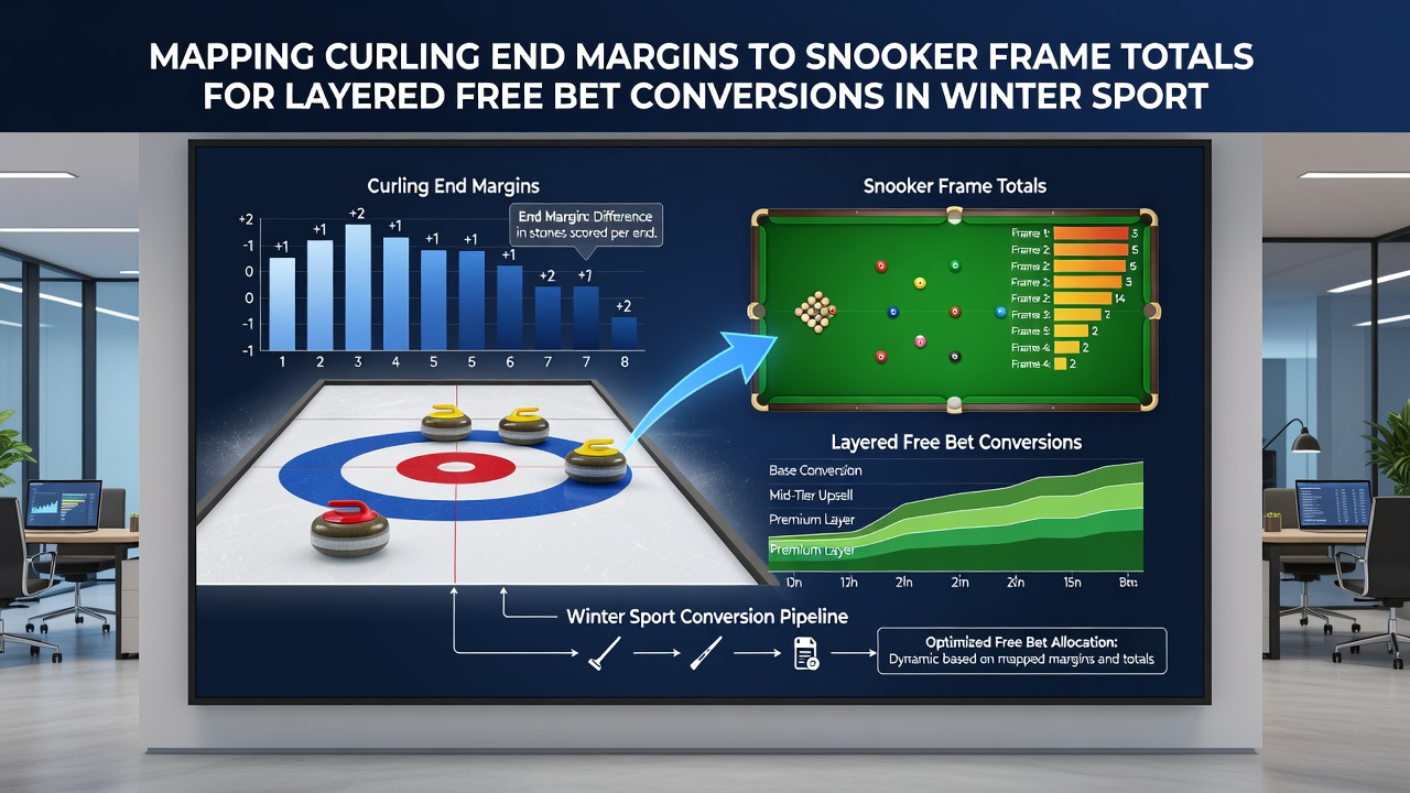 Side-by-side statistical chart comparing curling end margin distributions to snooker frame total histograms
