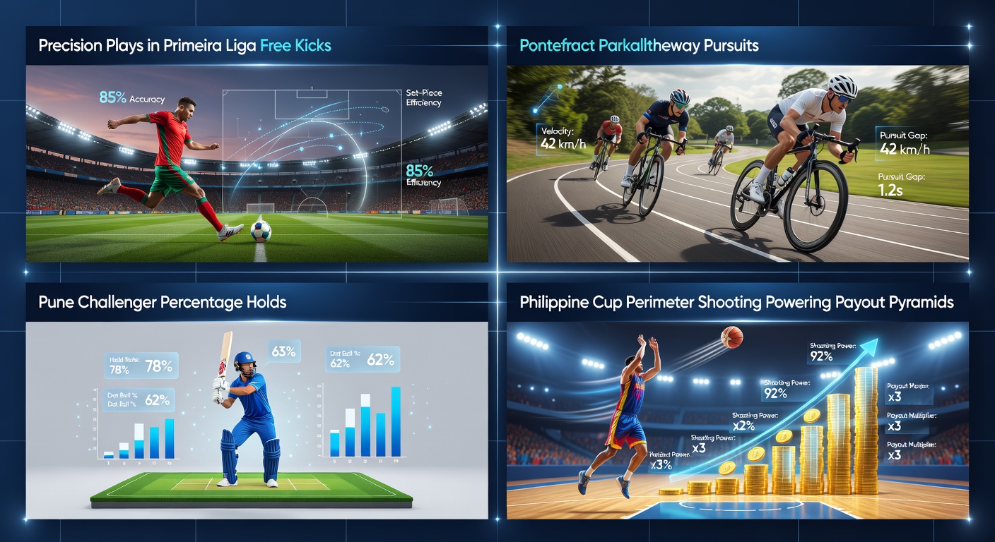 A Primeira Liga player lining up a precise free kick, with the ball curving toward the net amid defensive pressure