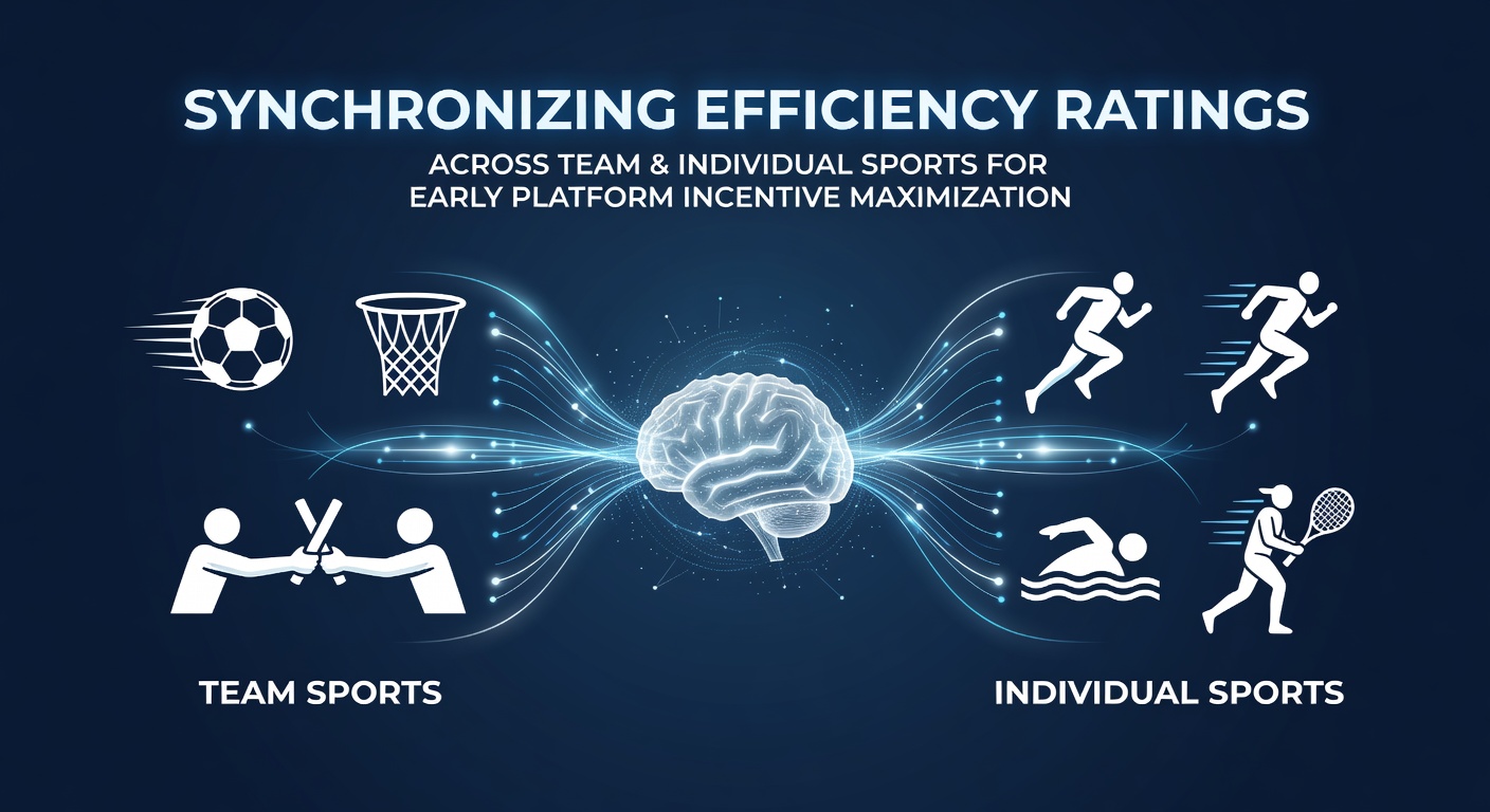 Visual representation of synchronized efficiency metrics spanning basketball courts and tennis courts with overlaid data charts