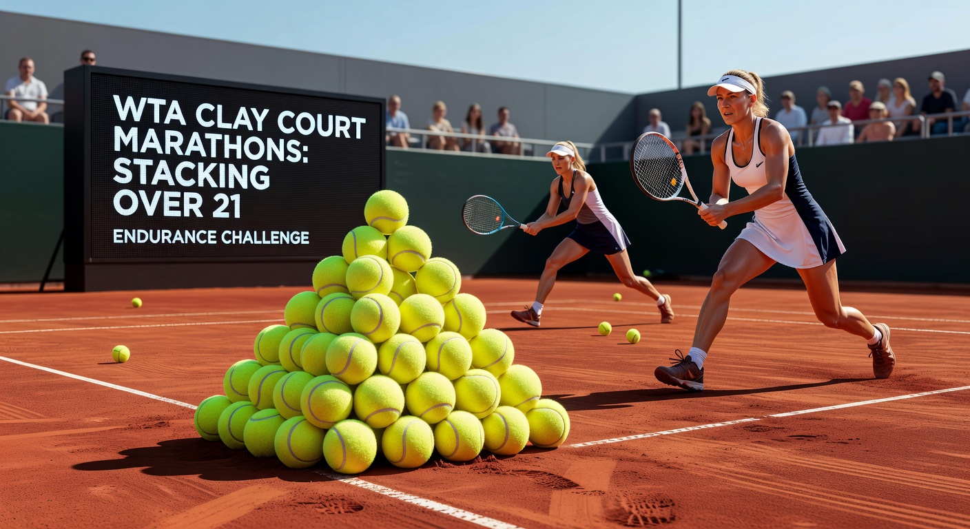 WTA champion hoisting trophy after a grueling three-set clay court final, sweat-drenched and triumphant amid the red dirt